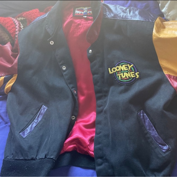 Veste De Course Bomber Jeff Hamilton Tweety - Vintage, Taille M Enfant